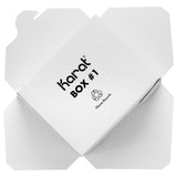 White Microwavable Folded Paper #1 Takeout Boxes - Karat Small Fold-To-Go Container - 30oz - 4.3" X 3.5" X 2.4" - 450 Count-To-Go Packaging-Karat-Restaurant Supply Drop