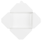 White Microwavable Folded Paper #3 Take-Out Container - Karat Large Fold-To-Go Box - 76oz - 7.8" X 5.5" X 2.4" - 200 Count-To-Go Packaging-Karat-Restaurant Supply Drop