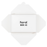 White Microwavable Folded Paper #3 Take-Out Container - Karat Large Fold-To-Go Box - 76oz - 7.8" X 5.5" X 2.4" - 200 Count-To-Go Packaging-Karat-Restaurant Supply Drop