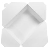 White Microwavable Folded Paper #3 Take-Out Container - Karat Large Fold-To-Go Box - 76oz - 7.8" X 5.5" X 2.4" - 200 Count-To-Go Packaging-Karat-Restaurant Supply Drop