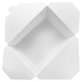 White Microwavable Folded Paper #4 Take-Out Container - Karat Extra Large Fold-To-Go Box - 110oz - 7.8" x 5.5" x 3.5" - 160 Count-To-Go Packaging-Karat-Restaurant Supply Drop