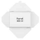 White Microwavable Folded Paper #4 Take-Out Container - Karat Extra Large Fold-To-Go Box - 110oz - 7.8" x 5.5" x 3.5" - 160 Count-To-Go Packaging-Karat-Restaurant Supply Drop