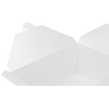 White Microwavable Folded Paper #4 Take-Out Container - Karat Extra Large Fold-To-Go Box - 110oz - 7.8" x 5.5" x 3.5" - 160 Count-To-Go Packaging-Karat-Restaurant Supply Drop