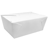 White Microwavable Folded Paper #4 Take-Out Container - Karat Extra Large Fold-To-Go Box - 110oz - 7.8" x 5.5" x 3.5" - 160 Count-To-Go Packaging-Karat-Restaurant Supply Drop