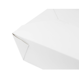 White Microwavable Folded Paper #8 Take-Out Container - Karat Fold-To-Go Box - 48oz - 5.9" X 4.6" X 2.4" - 300 Count-To-Go Packaging-Karat-Restaurant Supply Drop